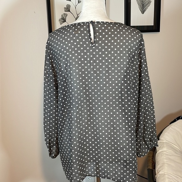 LOFT sheer polka dot blouse - Picture 6 of 9